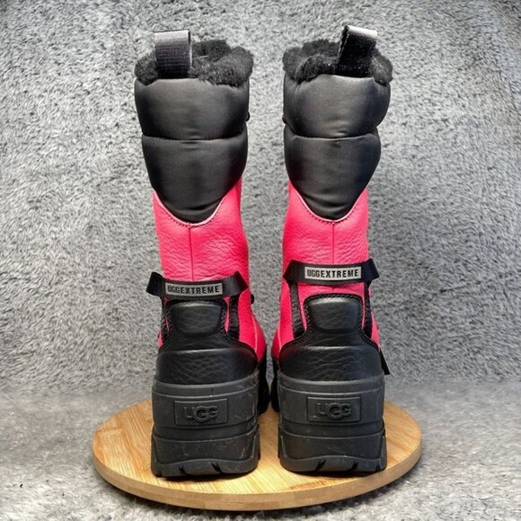 UGG Shasta TALL Gore-TEX Leather Boot Size 8-9 Women Pink Glow 1151850 - Picture 5 of 7